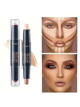 Shein - 2-Color Double Headed Contouring Penn, Highlighter Concealer Stick