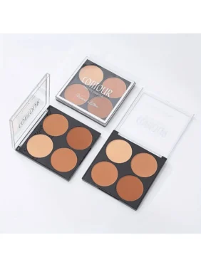 Shein - 1Pc Four Colors Stereo Contour Powder Palette