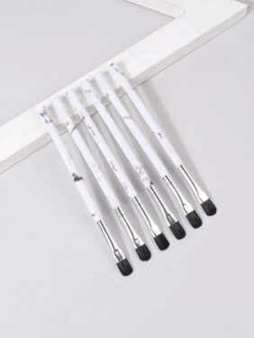 Shein - 6Pcs Marble Print Eyeshadow Brush