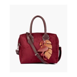 RTW Burgundy suede mini bowling bag