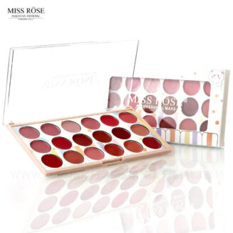 Miss Rose 18 Colors Matte Long Lasting Waterproof Lip Cream Palette 18g 7301-006M