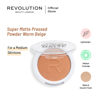 Makeup Revolution Relove Super Matte Pressed Powder Warm Beige